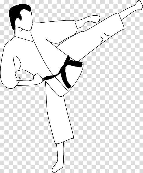 Karate Coloring book Martial arts Kick Taekwondo, Gambar Karate transparent background PNG clipart