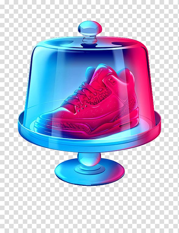 Shoe Air Jordan Sneakers Nike Illustration, Creative glass sneakers transparent background PNG clipart
