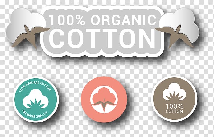 Organic cotton Logo Textile, Organic Cotton transparent background PNG clipart