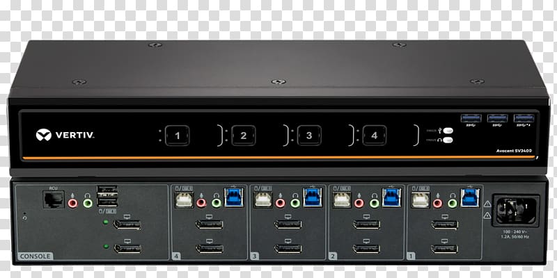 Electronics Audio power amplifier AV receiver Radio receiver, Kvm Switch transparent background PNG clipart