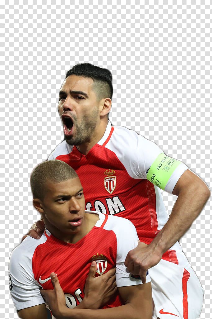 Kylian Mbappé Radamel Falcao AS Monaco FC Paris Saint-Germain F.C. 2017–18 UEFA Champions League, football transparent background PNG clipart