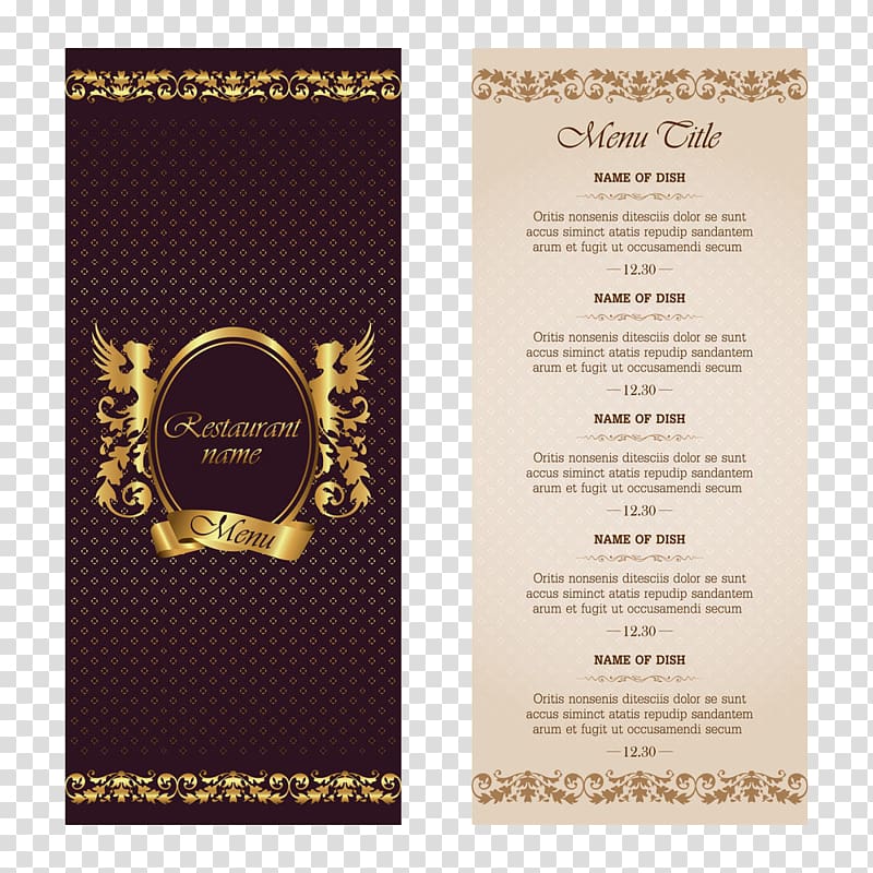 Cafe Menu Restaurant, menu transparent background PNG clipart