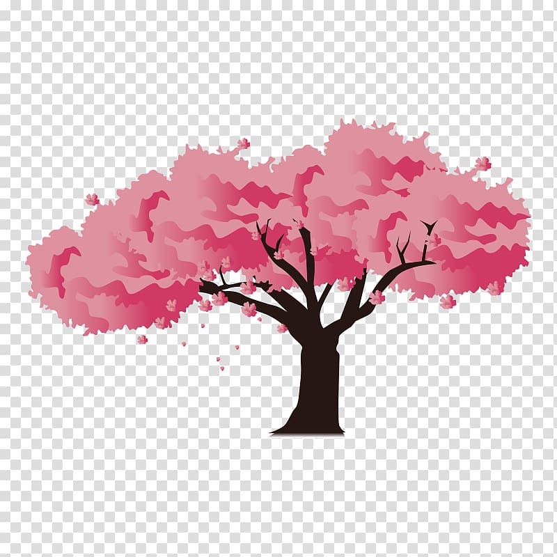 Japan Cherry blossom Illustration, tree,Cherry blossoms transparent background PNG clipart