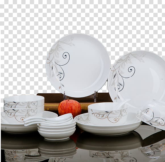 Plate Ceramic Tableware Bowl, Ceramic dishes suit dishes transparent background PNG clipart