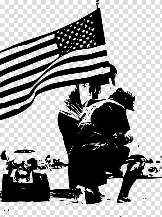 Memorial Day Black and white , memorial day usa transparent background PNG clipart