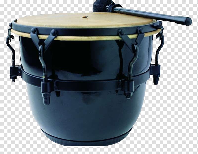 Bongo drum Musical instrument Percussion Timpani, Black drum transparent background PNG clipart