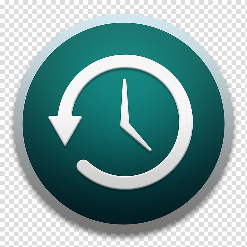continuous clock logo, trademark symbol aqua, Timemachine transparent background PNG clipart