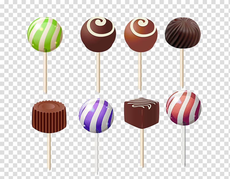 Lollipop Chocolate balls Cupcake Candy, Chocolate balls transparent background PNG clipart