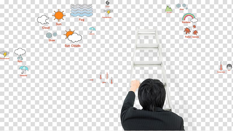Graphic design Text Floor Illustration, Man climbing stairs transparent background PNG clipart