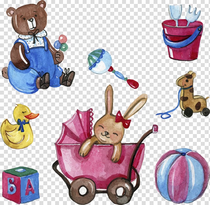 Toy Flower Teddy bear, kids toys transparent background PNG clipart