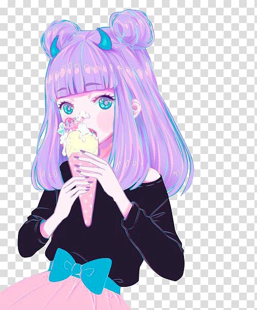 Anime Pastel Kawaii Art Drawing Anime Transparent Background Png