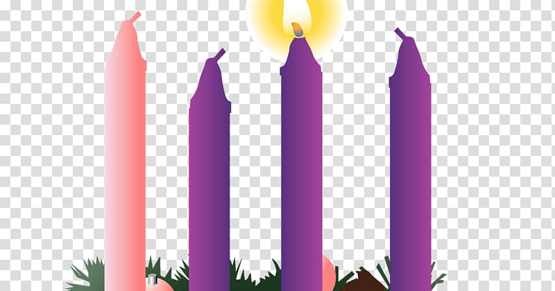 Advent Sunday Gaudete Sunday Advent wreath 4th Sunday of Advent, candle transparent background PNG clipart