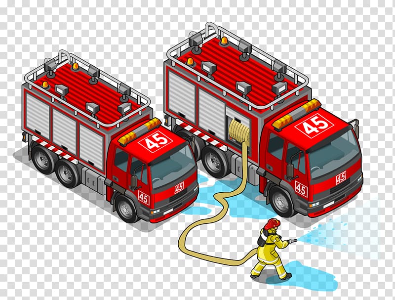 Fire engine Car Fire department Firefighter, Cartoon fire engine transparent background PNG clipart