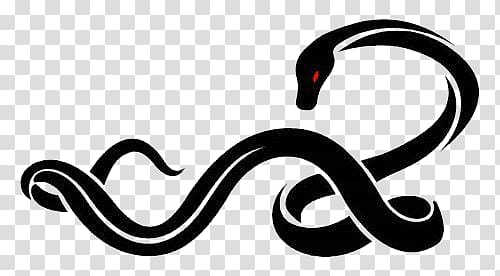 black snake illustration, Snake Tattoo Red Eye transparent background PNG clipart