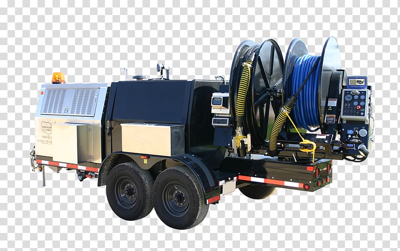 Industry Sewerage Vacuum truck Manufacturing Machine, plumbing jetter transparent background PNG clipart