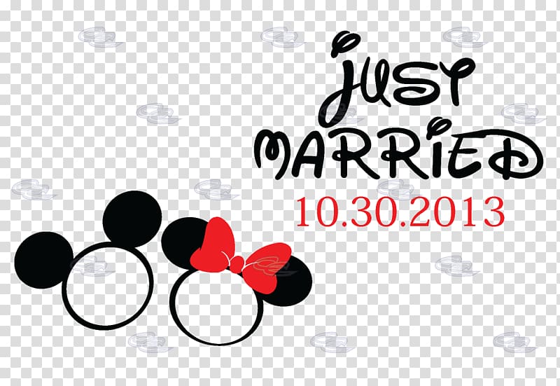 Mickey Mouse Minnie Mouse T-shirt Marriage Wedding, married bride and groom transparent background PNG clipart