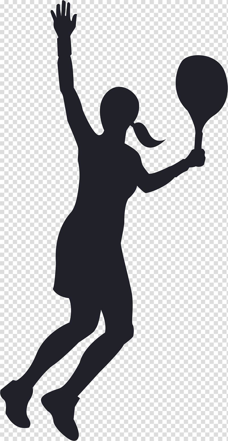 Tennis Girl Silhouette Sport, Tennis girl silhouette transparent background PNG clipart