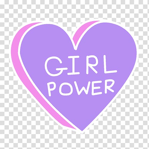 Purple Heart With Girl Power Text Illustration Girl Power