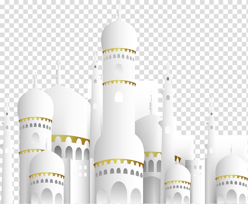 white temple illustration, Eid Mubarak Eid al-Fitr Islam Ramadan, White Islamic Church transparent background PNG clipart