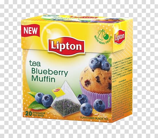 Muffin Green tea Cupcake Lipton, Blueberry Tea transparent background PNG clipart