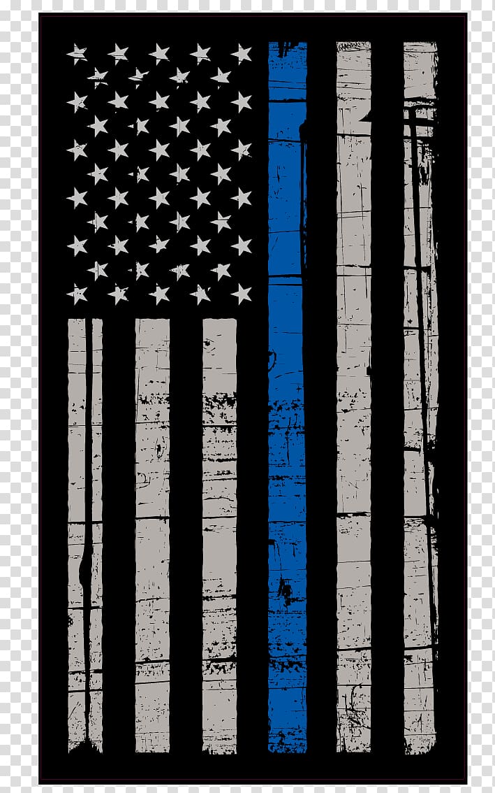 Flag of the United States Police Thin Blue Line Peace Officers Memorial Day, police flag transparent background PNG clipart