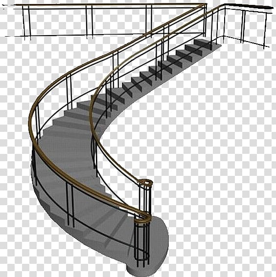 Stairs 3D computer graphics 3D modeling, European minimalist revolving stairs transparent background PNG clipart