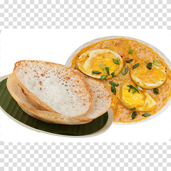 Appam Puri Indian cuisine Breakfast Chicken curry, chapathi transparent background PNG clipart