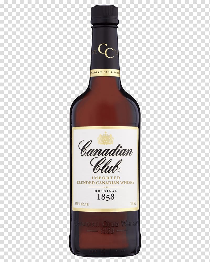 Canadian whisky Rye whiskey Blended whiskey Distilled beverage, Canadian Club transparent background PNG clipart
