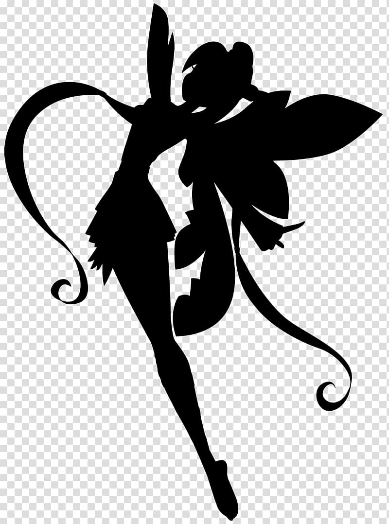 Silhouette Fairy , sillhouette transparent background PNG clipart