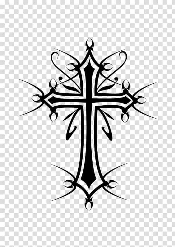 Cross Drawing Tattoo, design transparent background PNG clipart