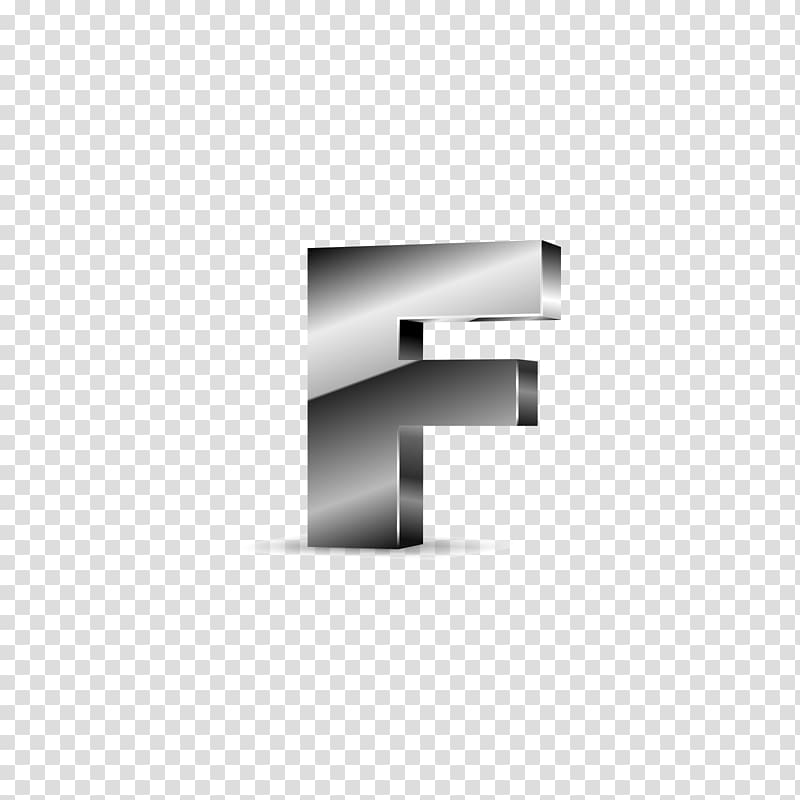 Silver Black Solid letter F transparent background PNG clipart