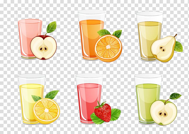 Orange juice Tomato juice Fizzy Drinks Apple juice, Various juices transparent background PNG clipart
