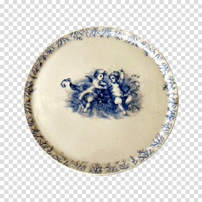 Plate Porcelain Blue and white pottery Sitzendorf, Plate transparent background PNG clipart