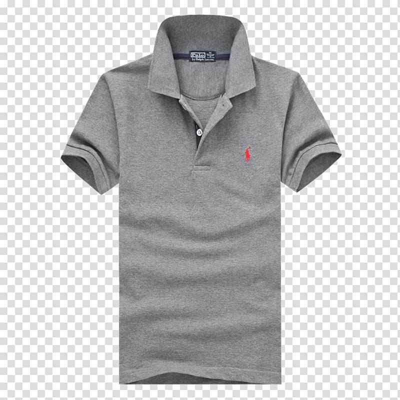 gray Polo by Ralph Lauren polo shirt, T-shirt Polo shirt Collar Clothing, Men\'s T-Shirts transparent background PNG clipart