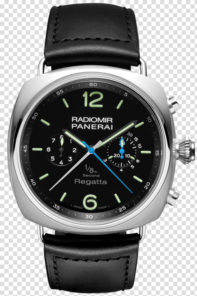 Panerai Watch Movement Power reserve indicator Chronograph, Panerai watches black male watch transparent background PNG clipart
