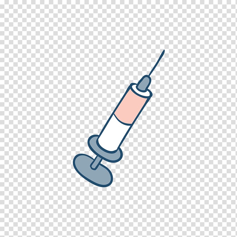 Medicine Syringe, Blue needle tube transparent background PNG clipart