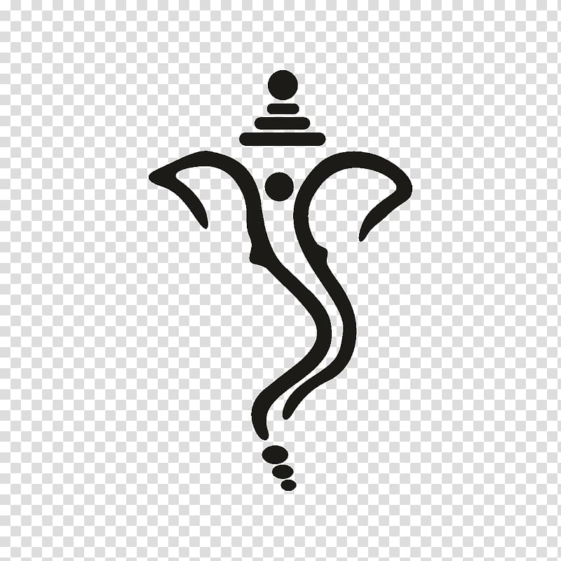 Premium Vector | Lord ganesha symbol logo design with tattoo style