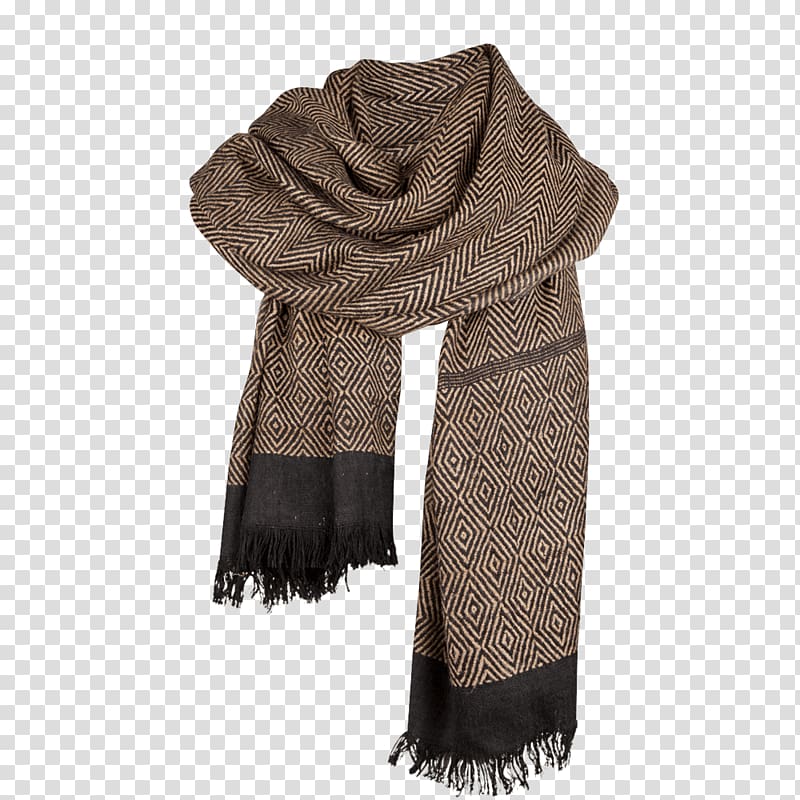 brown and black scarf, Classic Scarf transparent background PNG clipart