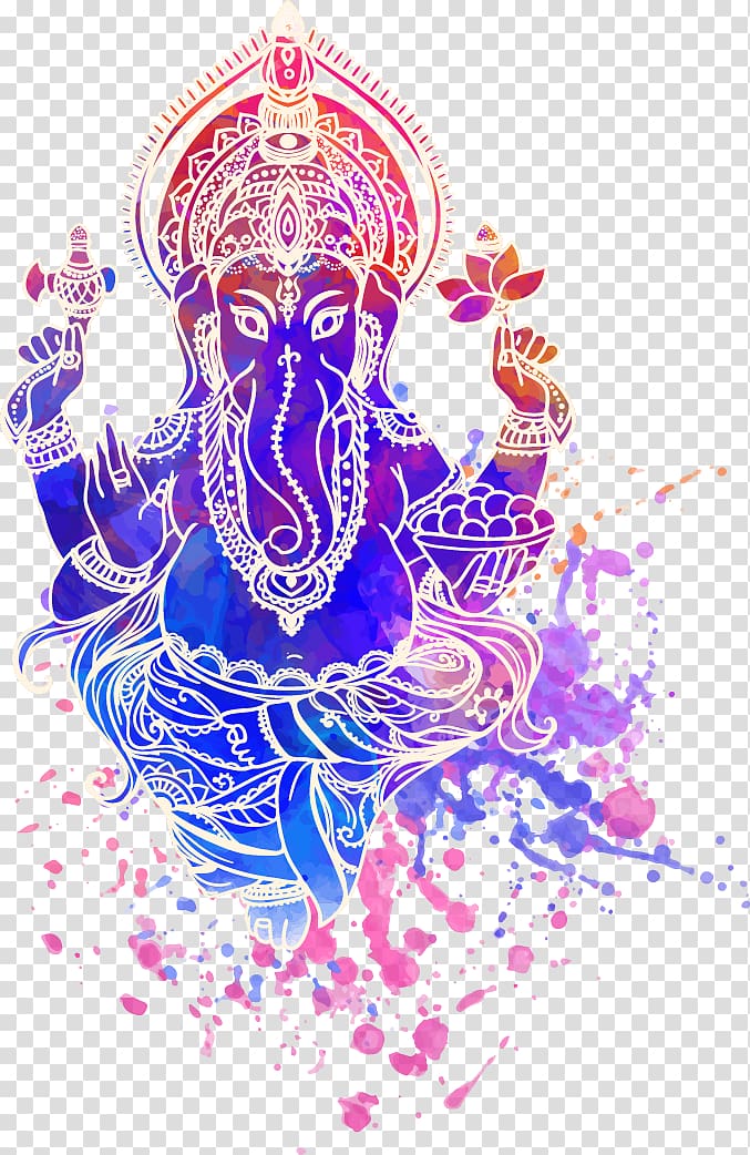 Ganesh , Ganesha Shiva Ganesh Chaturthi Hinduism Illustration, Ink illustrations; wind like gods transparent background PNG clipart