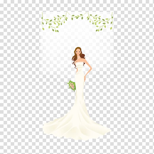 Wedding dress Bride Ivory Gown, wedding transparent background PNG clipart