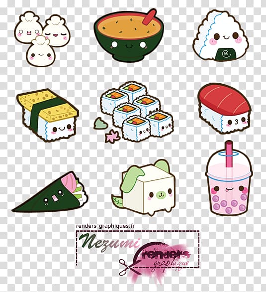 Japanese Cuisine Sushi Makizushi Tempura Onigiri, sushi transparent background PNG clipart