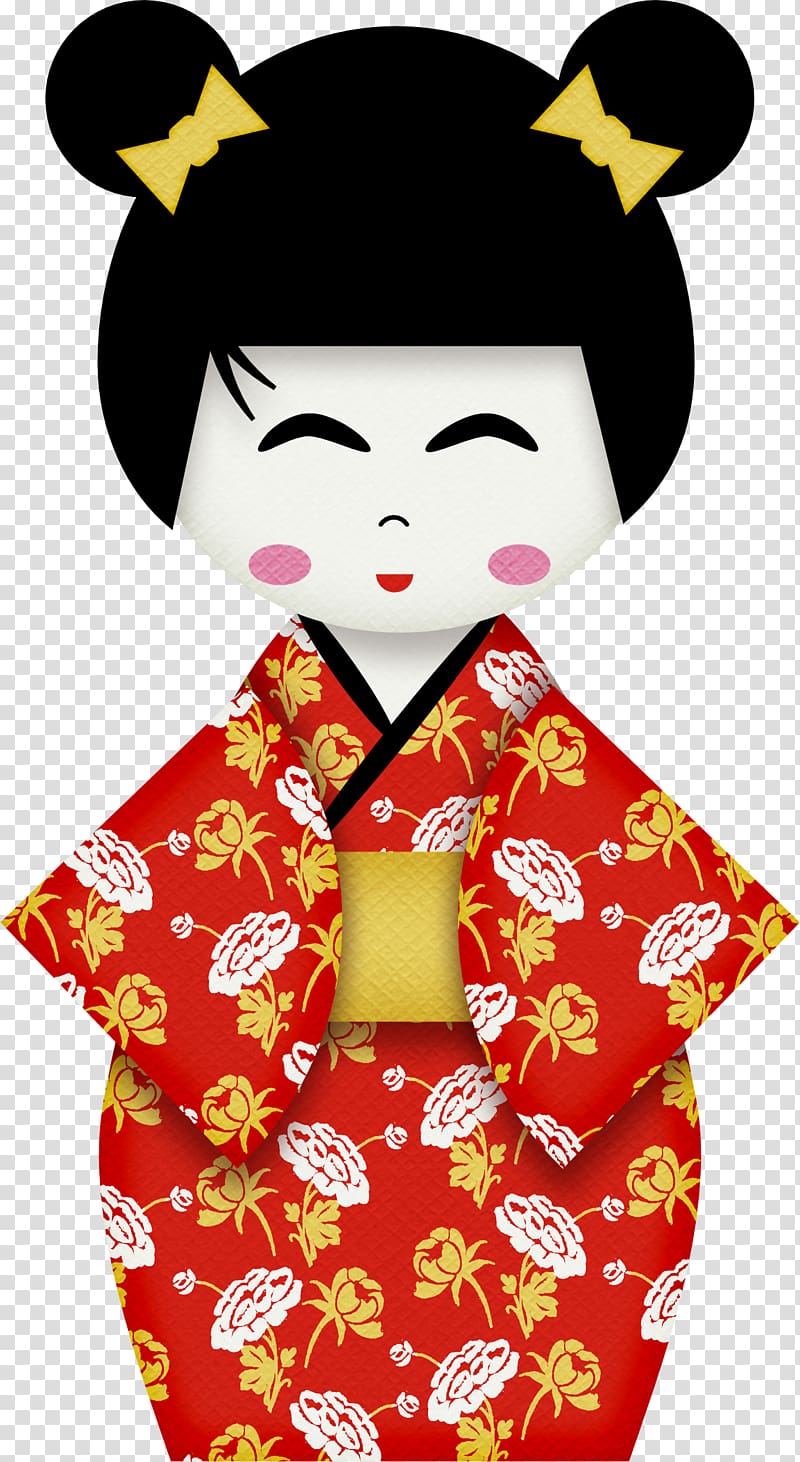 Geisha Kimono Cartoon , Cartoon beautiful Japanese girls transparent background PNG clipart