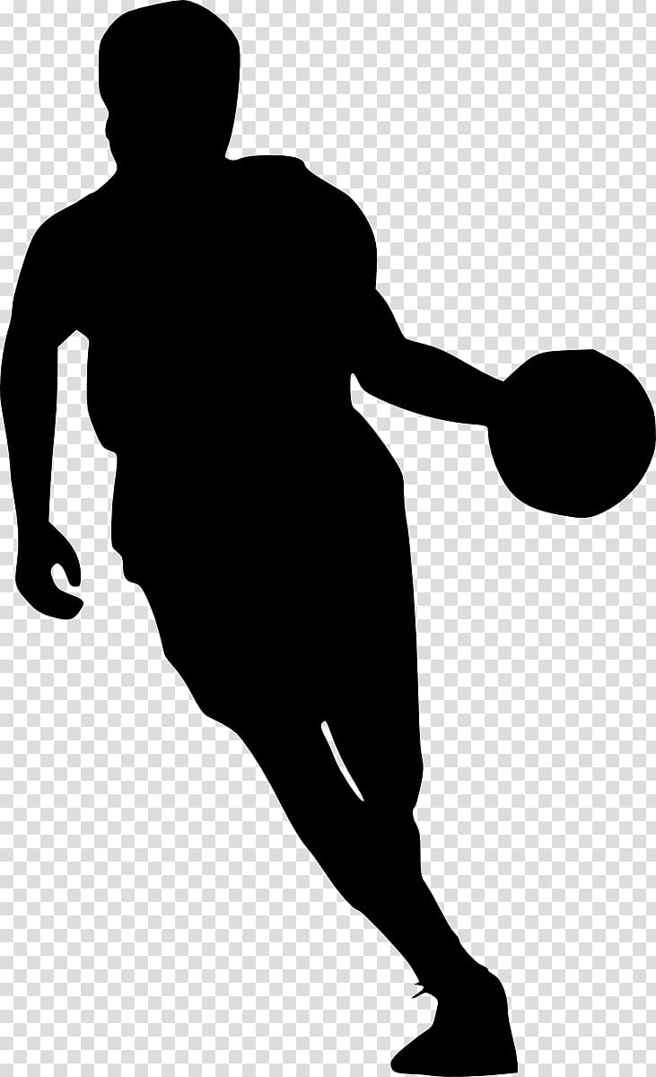 Basketball Silhouette Sport , silhouettes transparent background PNG clipart