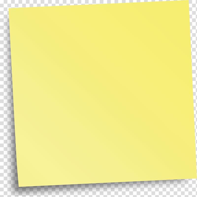 Paper Yellow Angle, Sticky note transparent background PNG clipart