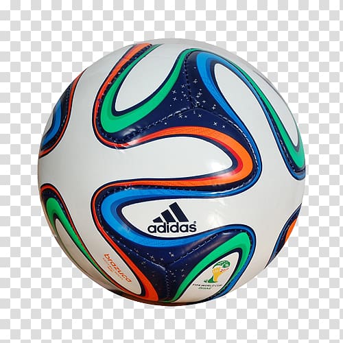 white, blue, orange, and green adidas ball, 2014 FIFA World Cup Football Adidas Brazuca, world cup transparent background PNG clipart