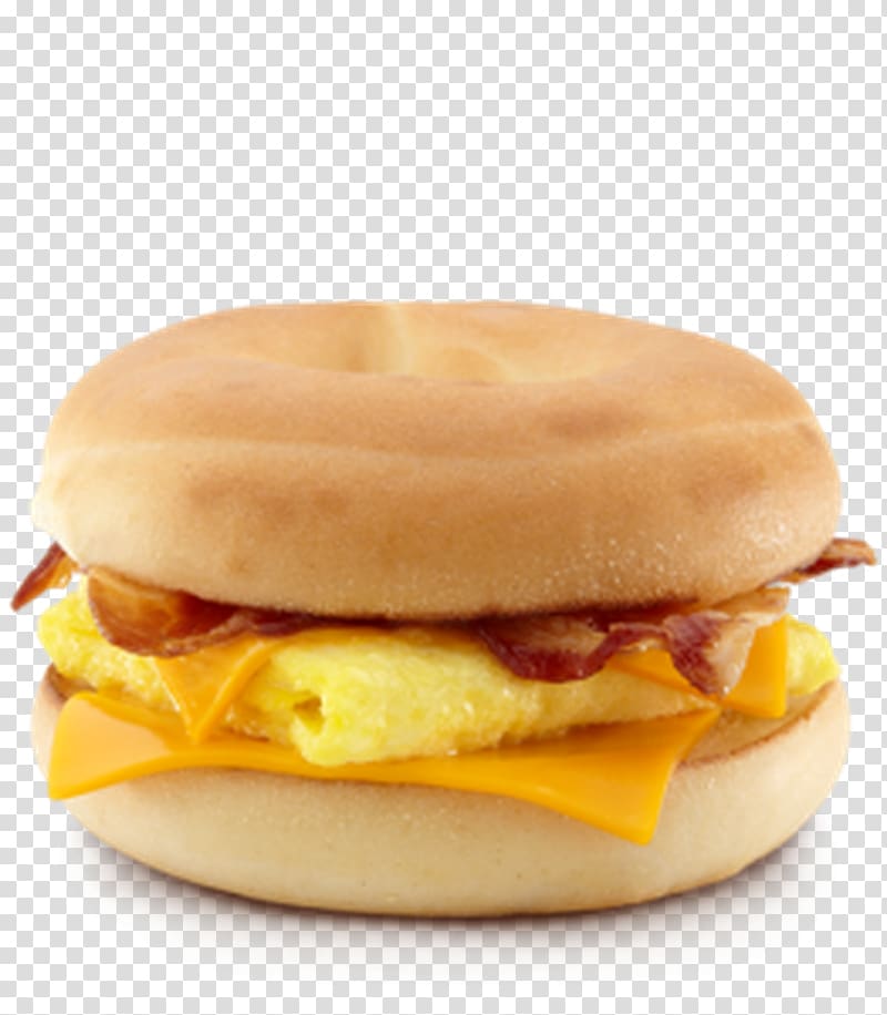 Bacon, egg and cheese sandwich Bagel Breakfast sandwich, Mc donalds transparent background PNG clipart
