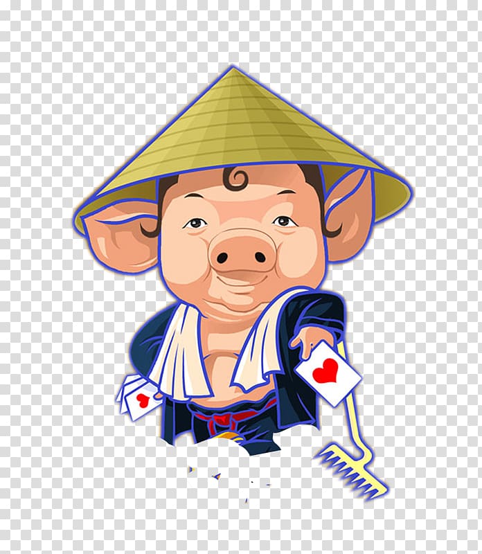 The Legend of Mir 2 Domestic pig Dou dizhu Logo, cute cartoon pig transparent background PNG clipart
