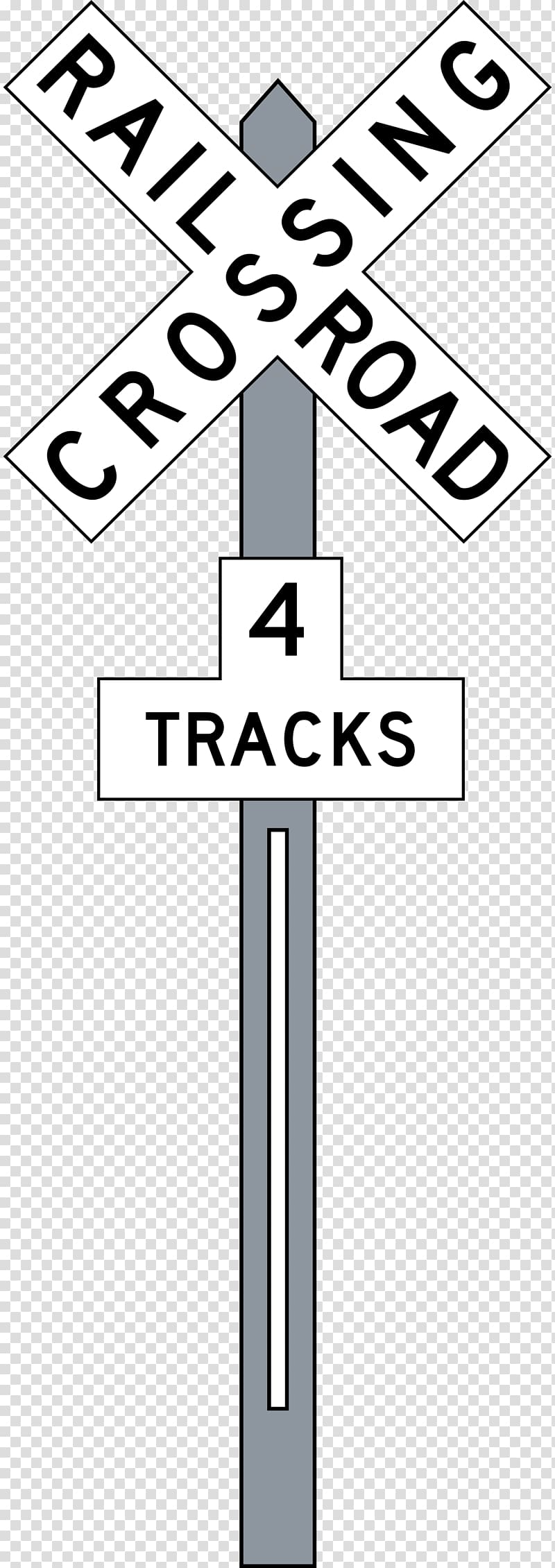 Rail transport Train Level crossing Crossbuck Track, Railroad Crossing Sign transparent background PNG clipart