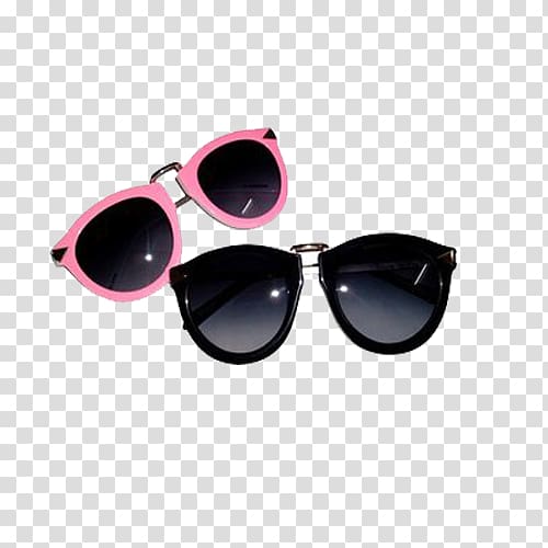 Goggles Sunglasses Fashion, Fashionable men and women glasses transparent background PNG clipart