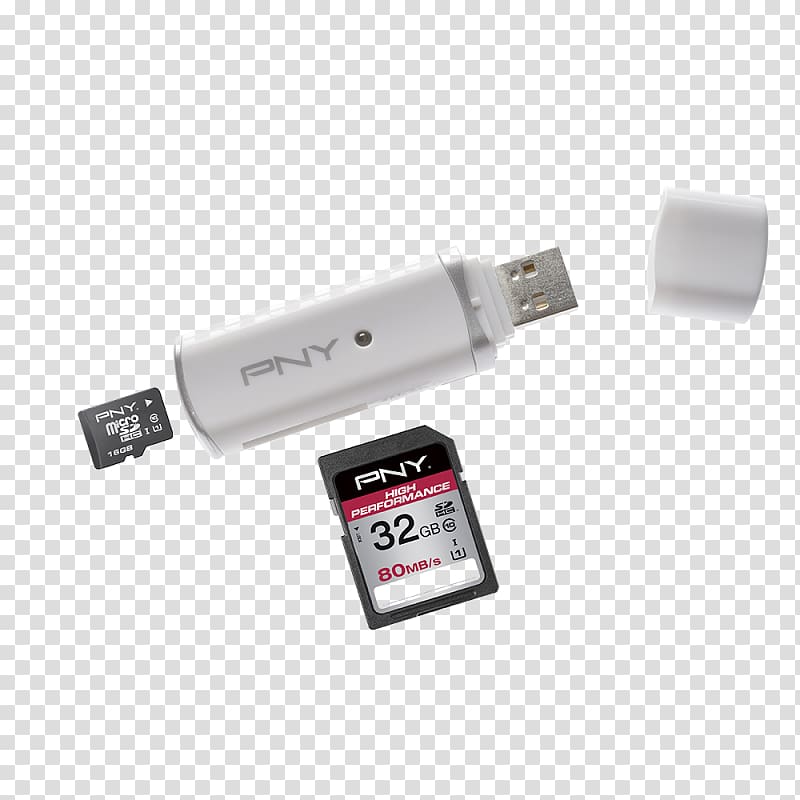 USB Flash Drives Flash Memory Cards MicroSD Card reader, sd card transparent background PNG clipart